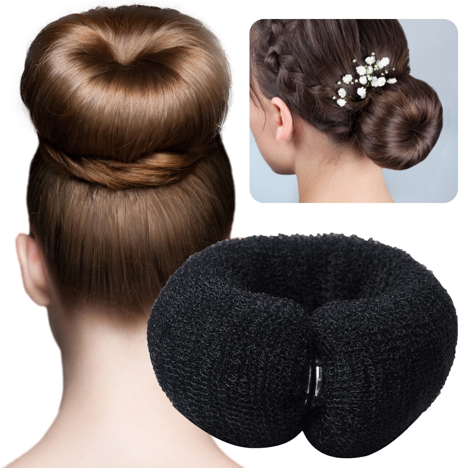 Hair Bun Maker Tool With Crystal Beads for Women Girls, Ponytail Low Bun  Donut Hair Accessories, Bridal Twist Headwear Jewellery, Gift UK - Etsy