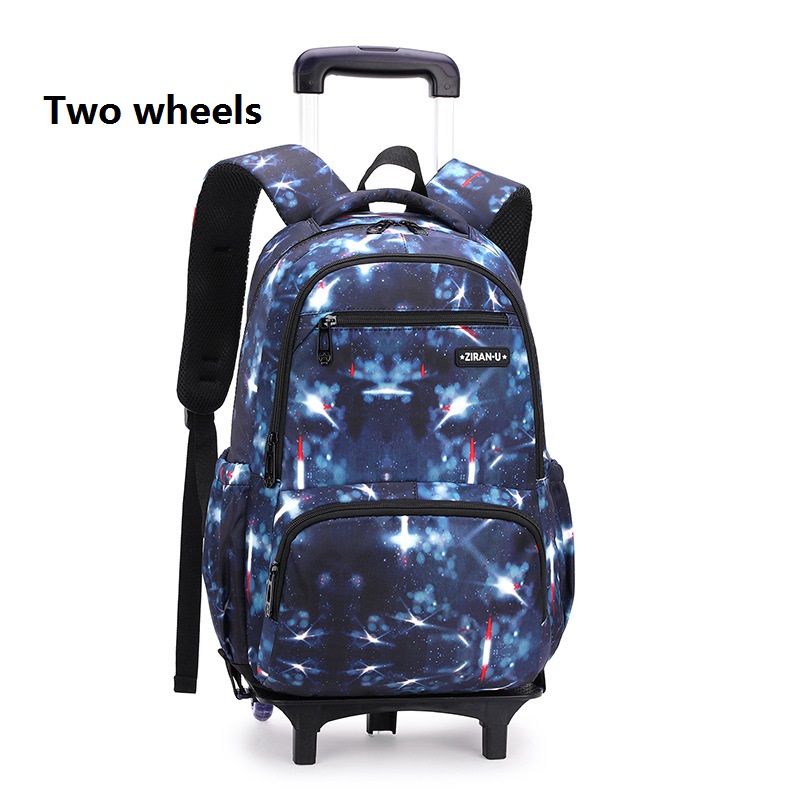 New Rolling School Backpack Trolley Bagpack with 6 Wheels Children