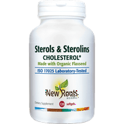 New Roots Herbal Sterols & Sterolins (120 Softgels), Made with Organic Flaxseed | Source of Omega-3s | Non-GMO