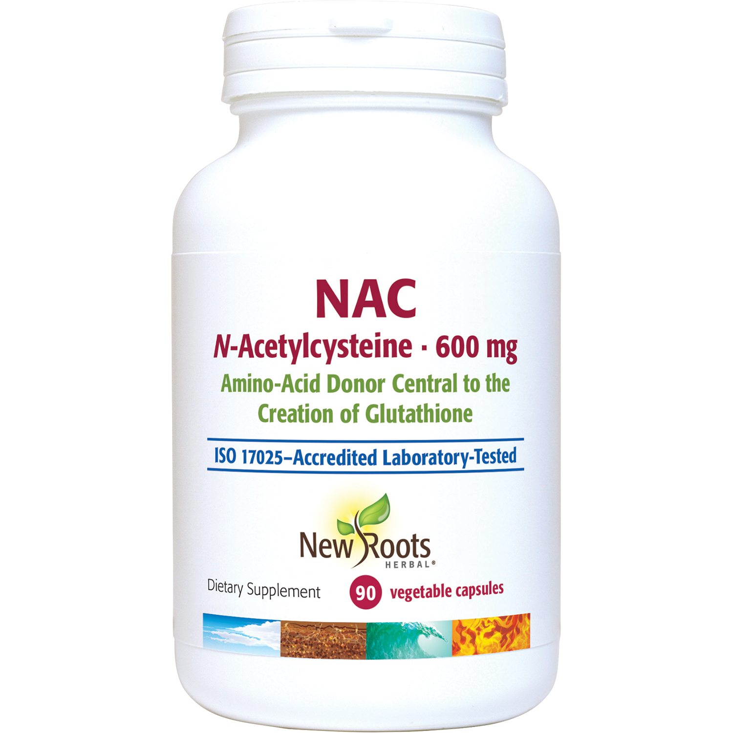 New Roots Herbal's NAC Supplement NAcetylCysteine 600mg per Serving