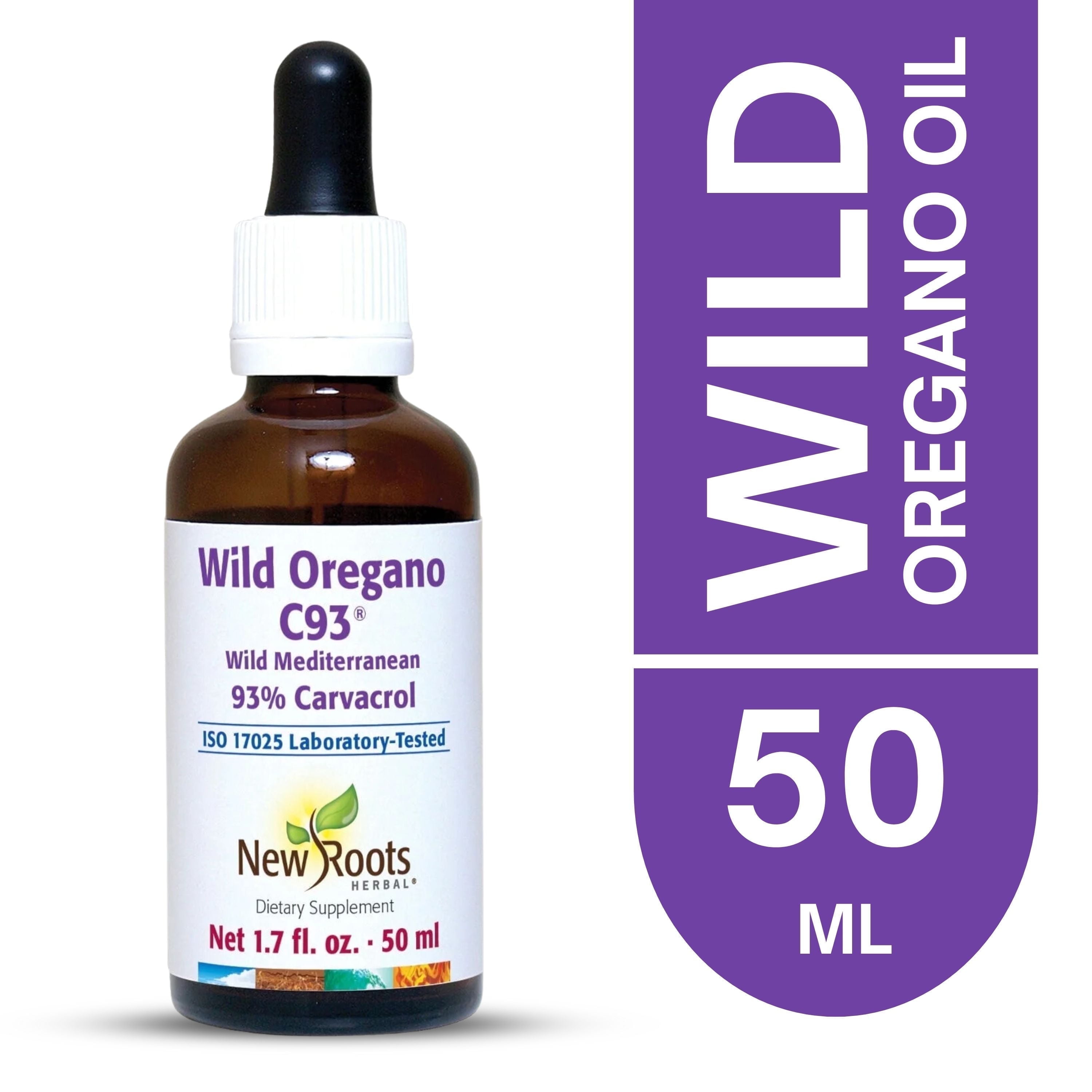 New Roots Wild Oregano Oil C93 (50ml) &ndash; 93% Carvacrol for Maximum Immune Support