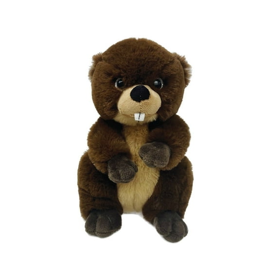 Plush Gear Roots the Beaver 8" Plush Toy  Soft Stuffed Animal with Flat Tail & Buck Teeth for Kids