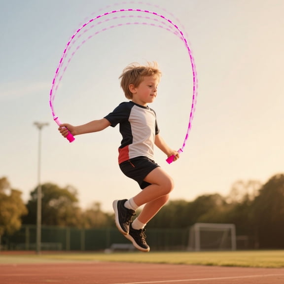 New Rope Skipping For Kids, Children's Patterned Rope Skipping, Racing & Fitness Rope Skipping Suitable For 3-12 Years Old, Made Of Environmentally Friendly Pvc Material With Soft