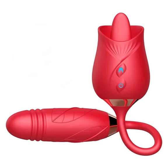 New Rose Toy for Women, Dildo Vibrators and Adult Sex Toys G Spot Clit Stimulator Sex Accessories for Adults Couples, (Red)