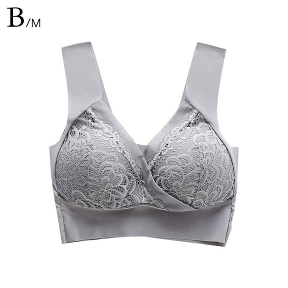 New Rosy Lift Bra Plus Size Comfort Extra Elastic Wireless Bra Support Q1 B6D7