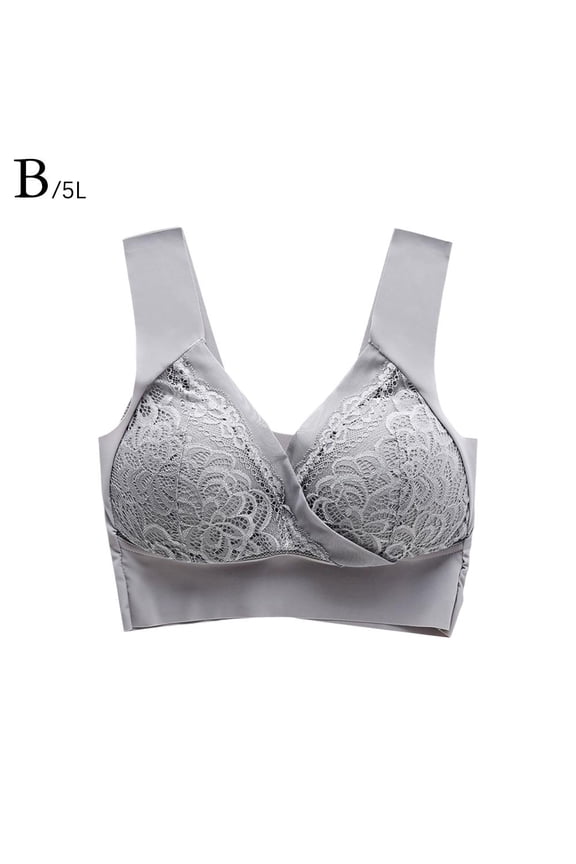 New Rosy Lift Bra Plus Size Comfort Extra Elastic Wireless Support Lace Bra L8 C7W7