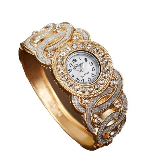 New Round Decorative Diamond-Encrusted Bracelet Chain-Shaped Women's Quartz Watch