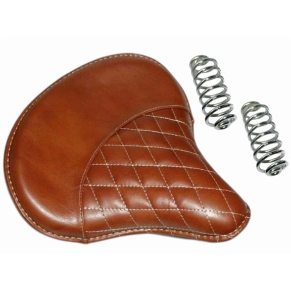 New Royal Enfield Bullet 500 C5 350cc Rider Front Saddle Solo Seat Brown Leather
