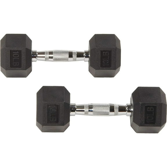 New Rubber Hex Dumbbells