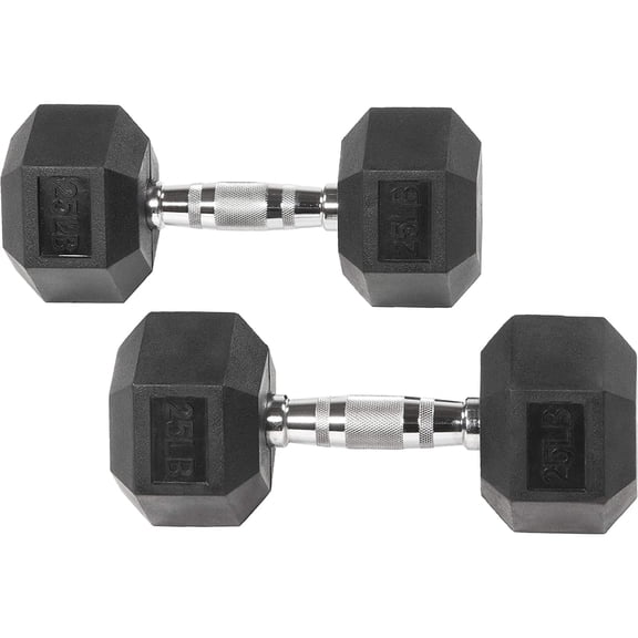 New Rubber Hex Dumbbells