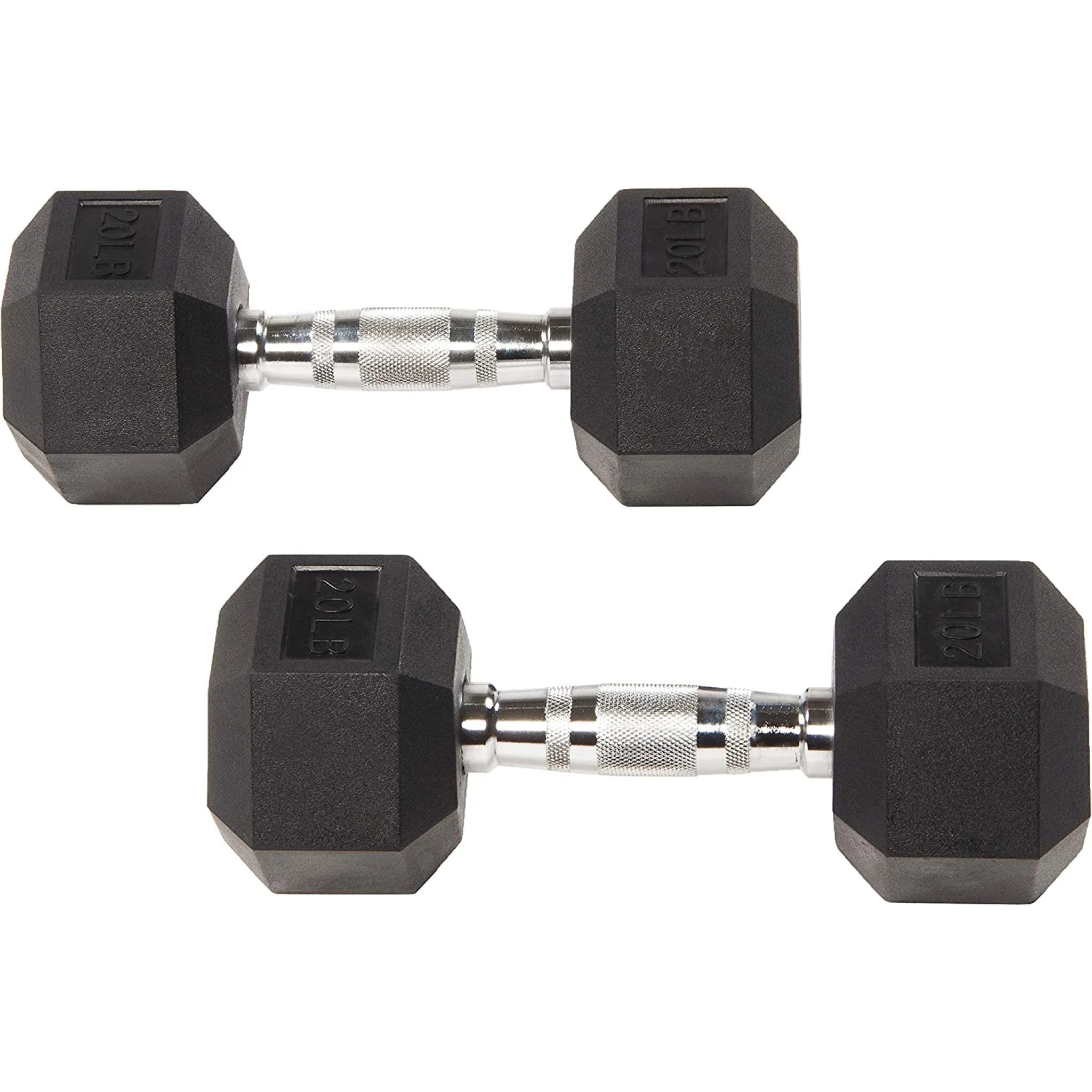 New Rubber Hex Dumbbells