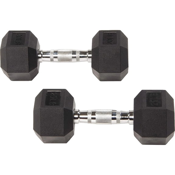 New Rubber Hex Dumbbells