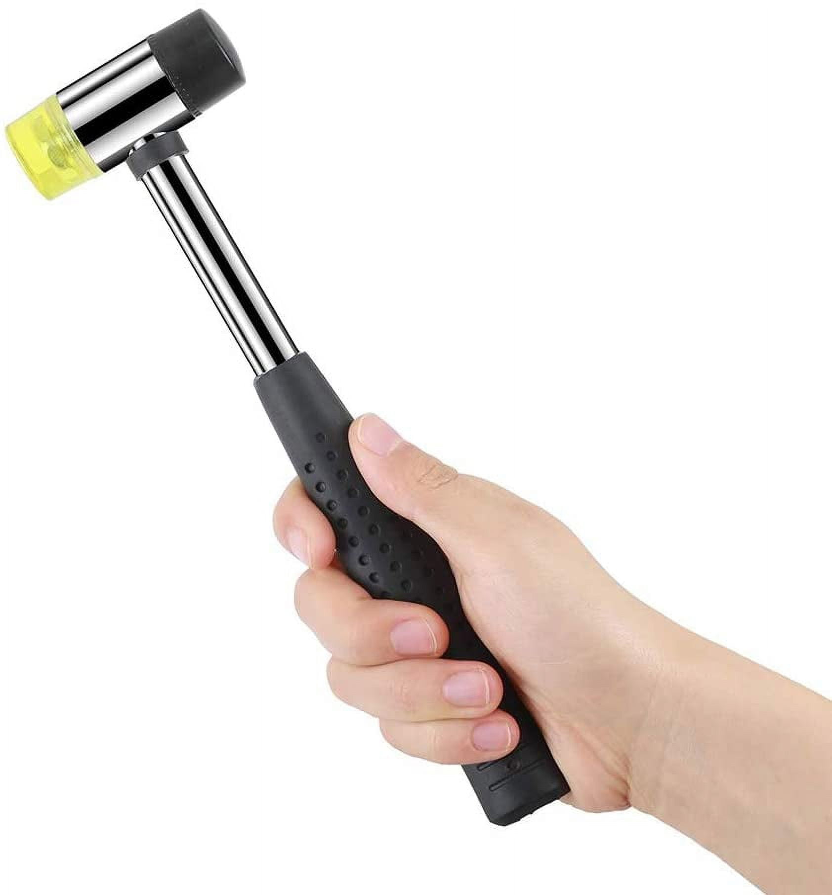 NORTHTIGER Dual Head Rubber and Nylon Mallet Hammer, 25mm, Nonslip