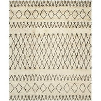 New Rug Collections CSB851A-9-Color:Ivory/Black,Design:Shag & Flokati,Shape:Medium Rectangle,Size:8'L x 5'W