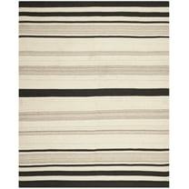 SAFAVIEH Dhurries Leila Geometric Area Rug, Natural/Grey, 8' x 10'