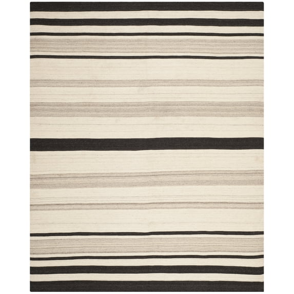 SAFAVIEH Dhurries Leila Geometric Area Rug, Natural/Grey, 8' x 10'