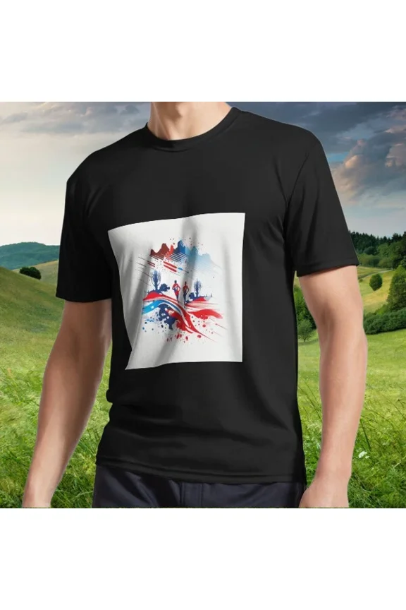 New Running Design Active T-Shirt Logo American T-Shirt Funny S to 5XL