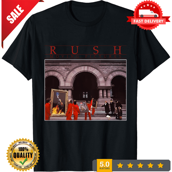 New Rush Moving Pictures Graphic Black T-Shirt For Men , Women, ULTRA LIMITED-TH72082