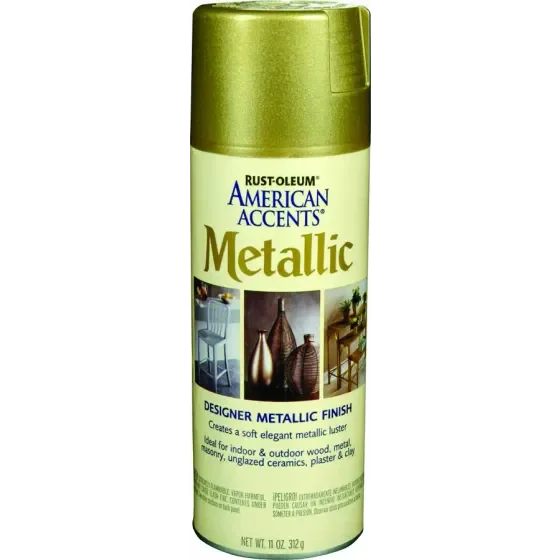 American Accents Designer Metallic Spray Paint, 11 oz - Aged Brass