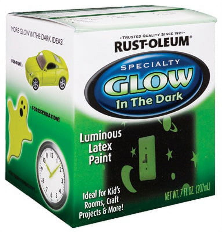New RustOleum 214945 Specialty Glow In The Dark Paint, 1/2 Pt