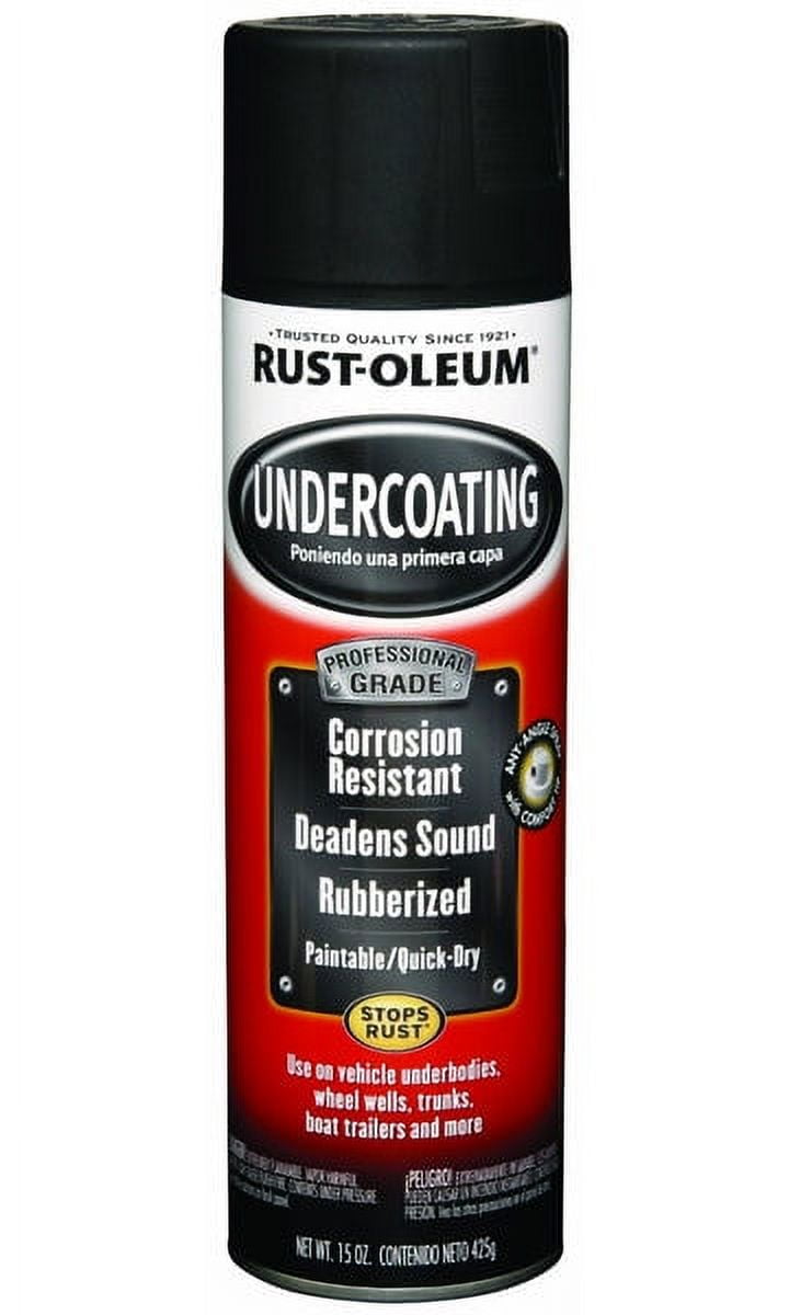 Rust Oleum Rubberized Undercoating Spray Grade Car Automotive Black Paint  15 oz