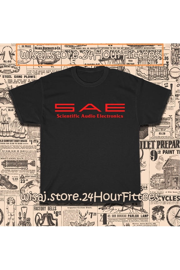 New SAE Scientific Audio Electronics Logo Men's T-Shirt American Size T-Shirt
