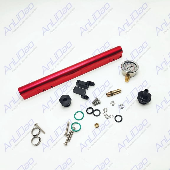 New SEA-DOO HIGH FLOW BILLET FUEL RAIL RS12050-BFR red