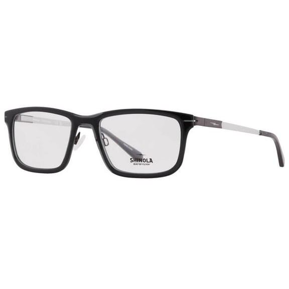 Shinola Flexon Temple Eyeglasses SH37000 012 Crystal Carbon 55mm