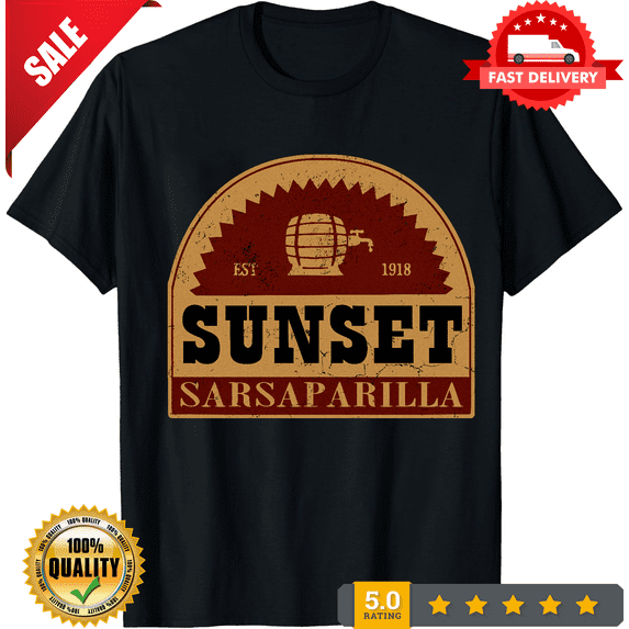 New SHIRT SUNSET SARSAPARILLA DISTRESSED RACING LOGO T-SHIRT FUNNY SIZE S-5XL, LIMITED EDITION-TH67357