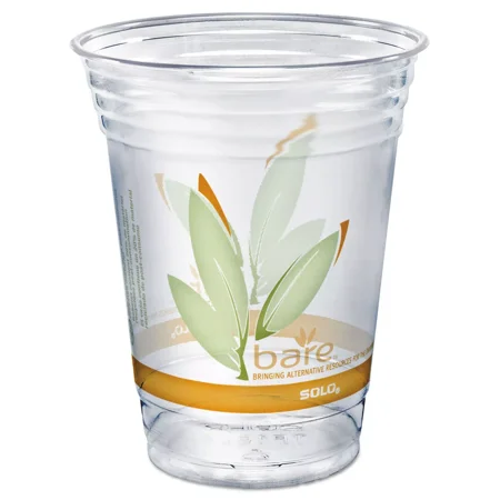 New SOLO Bare Eco-Forward RPET Cold Cups 16-18 oz Clear 50/Pack RTP16DBAREPK