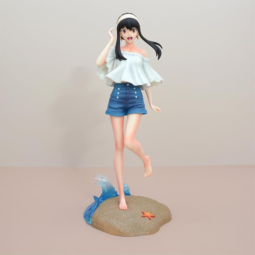 New SPY×FAMILY Yor Forger (Beach Ver) Character Anime Model Statue Action Figures Desktop Ornament Popular Decorations Fan Souvenirs Creative Gift Collectable