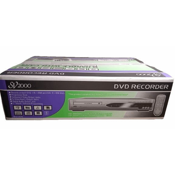 New SV2000 WV10D6 DVD Player/Recorder