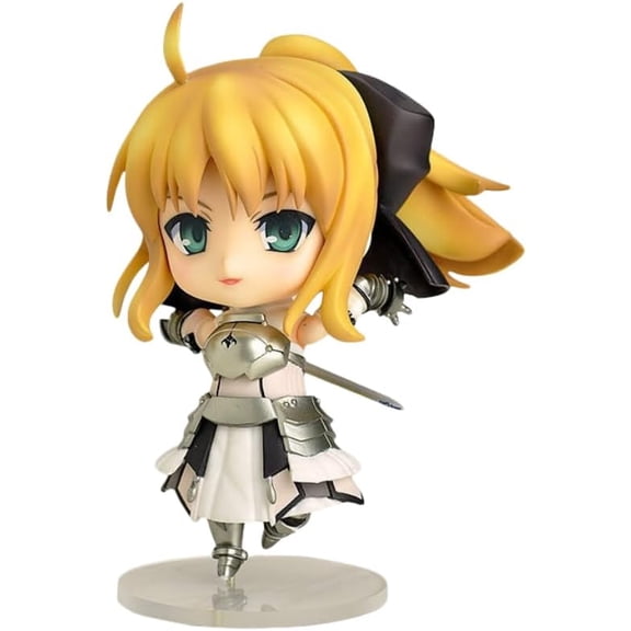 New Saber Figure, Replacement Face Q Version Saber Lily Action Figures 10cm/3.9inch Anime Character Statue Model Desktop Decoration Ornament Gifts
