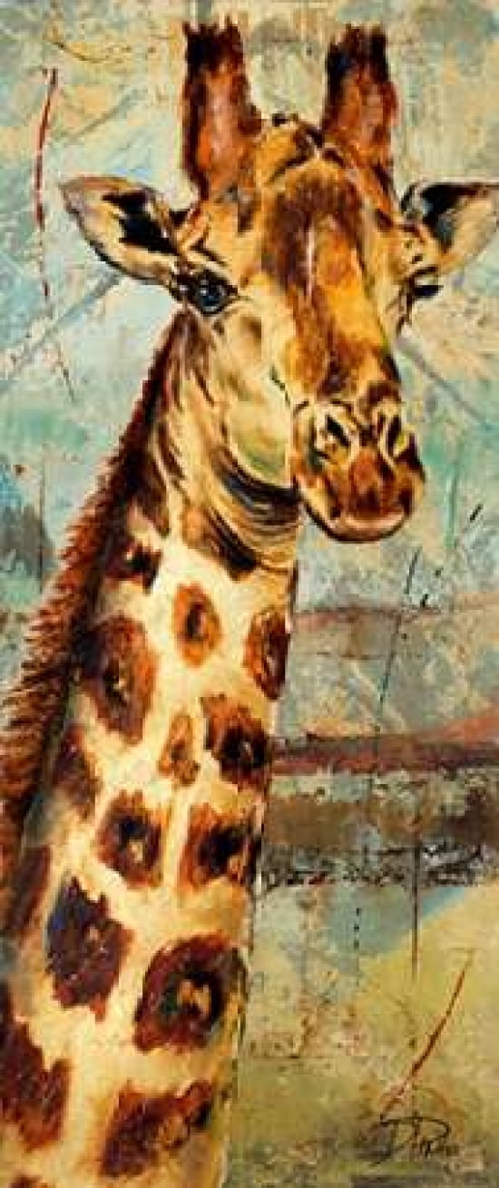 New Safari on Teal I Canvas Art - Patricia Pinto (24 x 48)