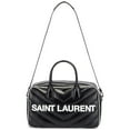 thumbnail image 1 of New Saint Laurent Miles Logo Black Calf Leather Duffel Bowling Bag 525145, 1 of 9