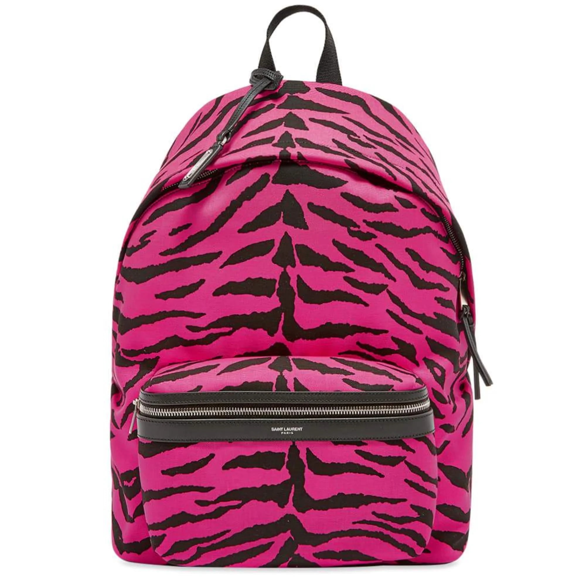 YSL/Saint Laurent City Backpack in Pink zebra NWT Saint Laurent Pink Tiger Print City Canvas Backpack  main image 2