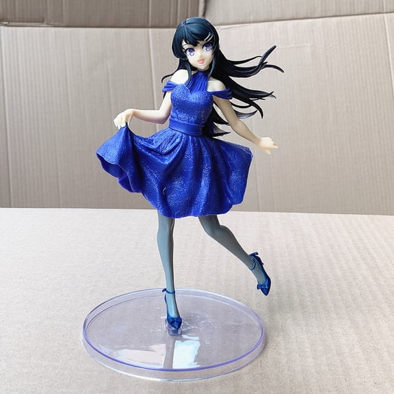 New Sakurajima Mai (Dress Ver) Character Anime Model Statue Action Figures Desktop Ornament Popular Decorations Fan Souvenirs Creative Gift Collectable