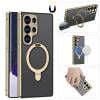 thumbnail image 1 of New for Samsung Galaxy S21 Ultra Case with Built-in Screen Protector, Magnetic Adsorption Metal Bumper with Safety Lock 360 Full Body Shockproof Mag Safe Stand Glass Cover,Silver, 1 of 13