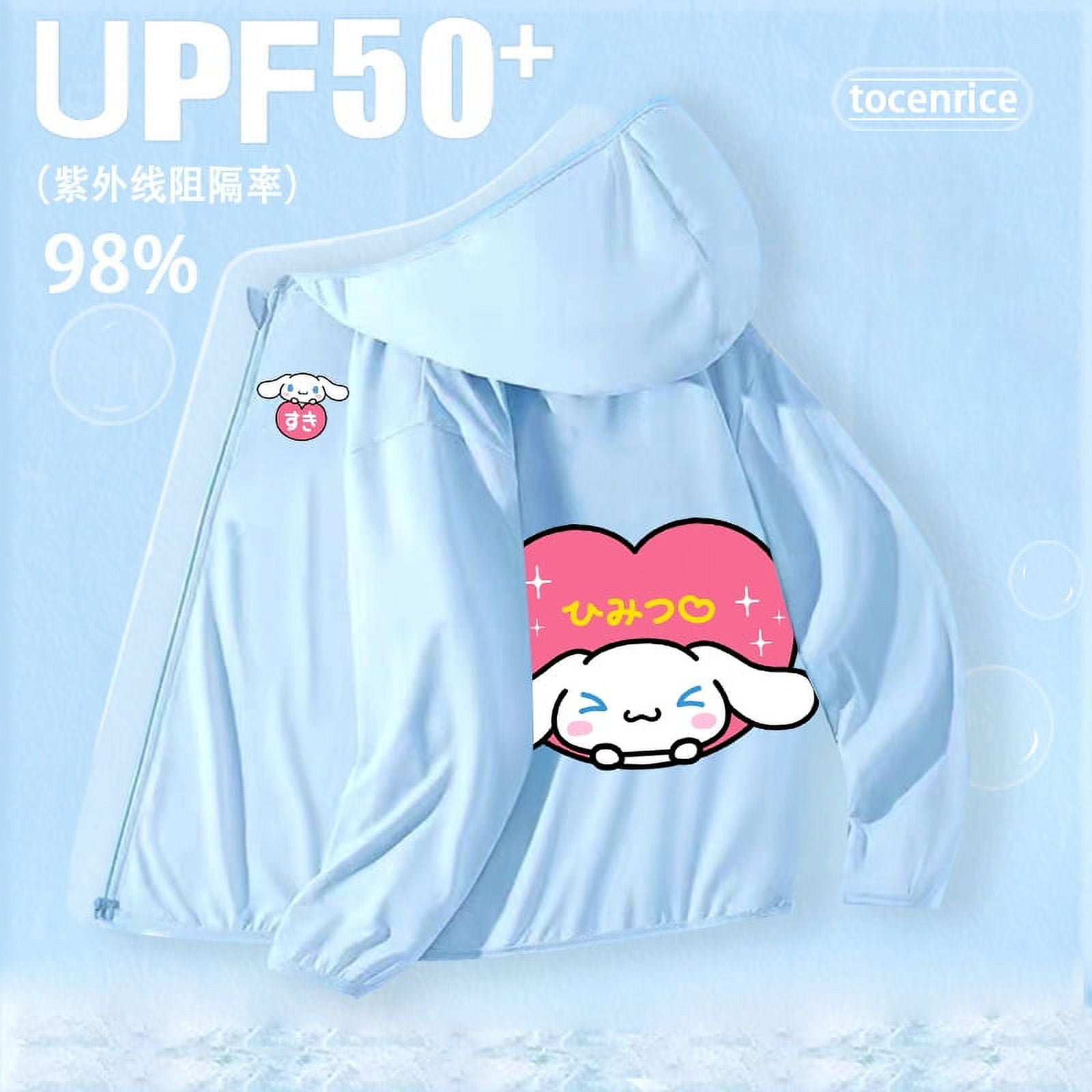 New Sanrio Cinnamoroll Kuromi Y2K Children Sun Protective Clothing