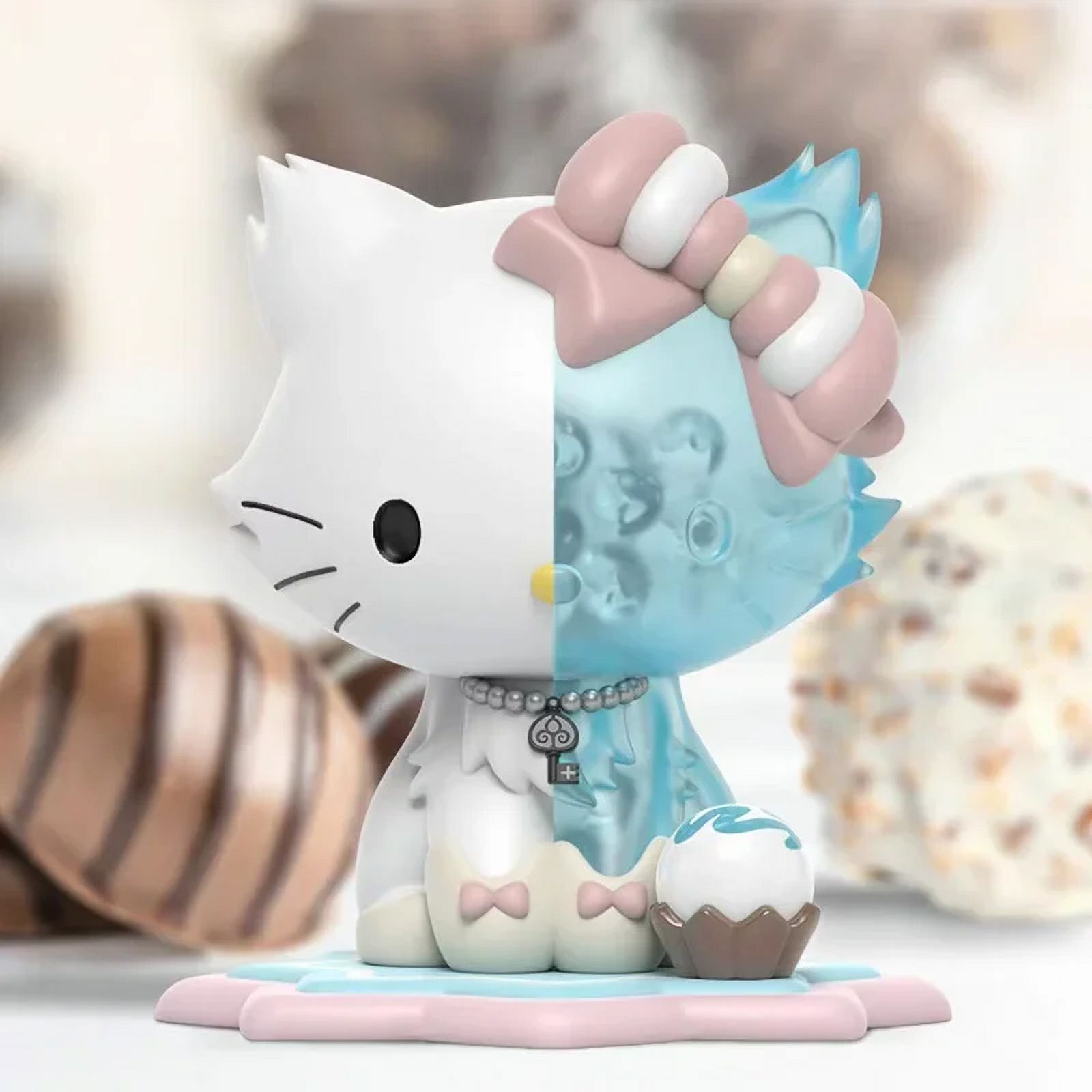 New Sanrio Cinnamoroll Mymelody Kuromi Figure Dream Winter Snow Half