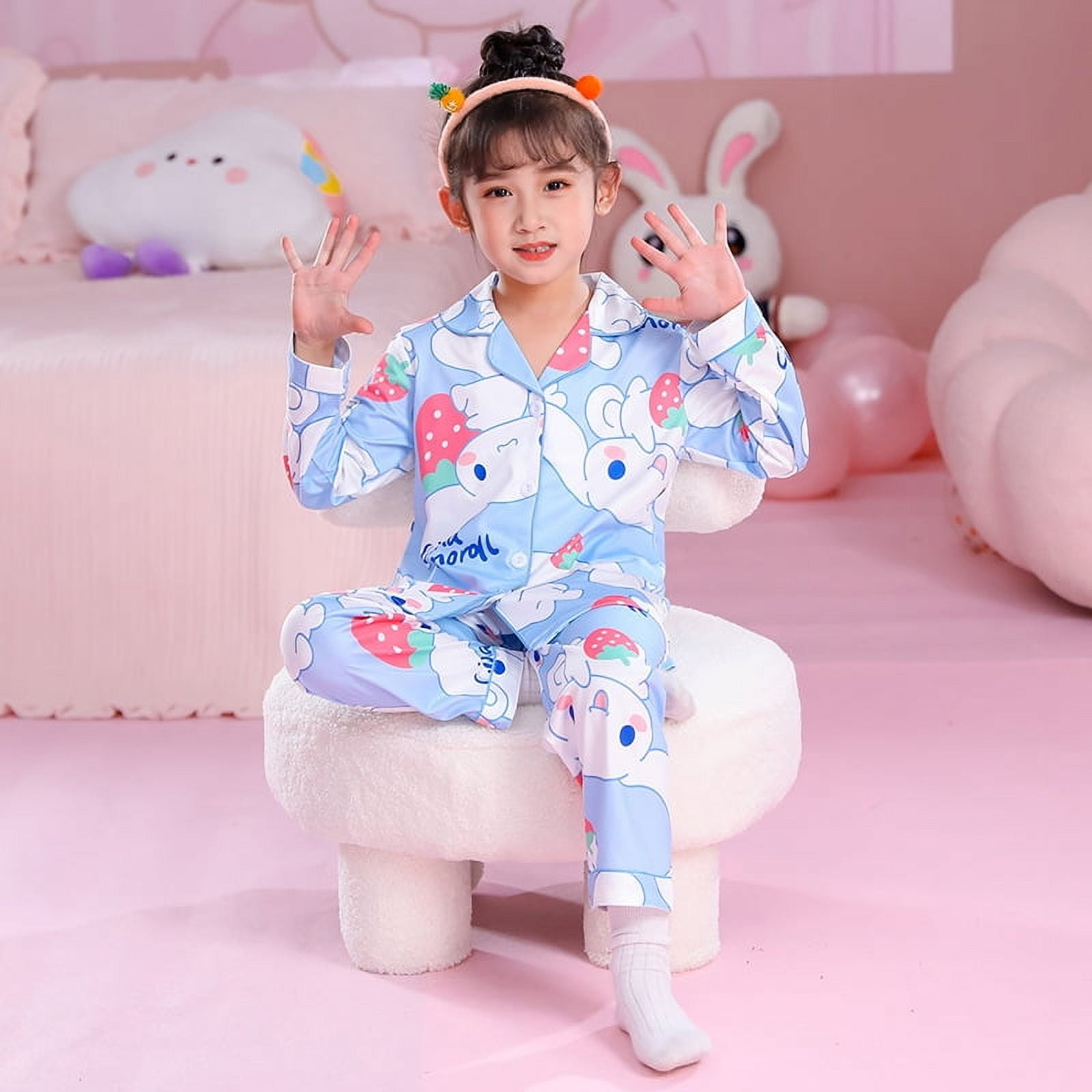 Character Student Pyjamas New Sanrio Cosplay Kawaii Anime Mymelody Kuromi Hello Kitty Long Sleeve ...