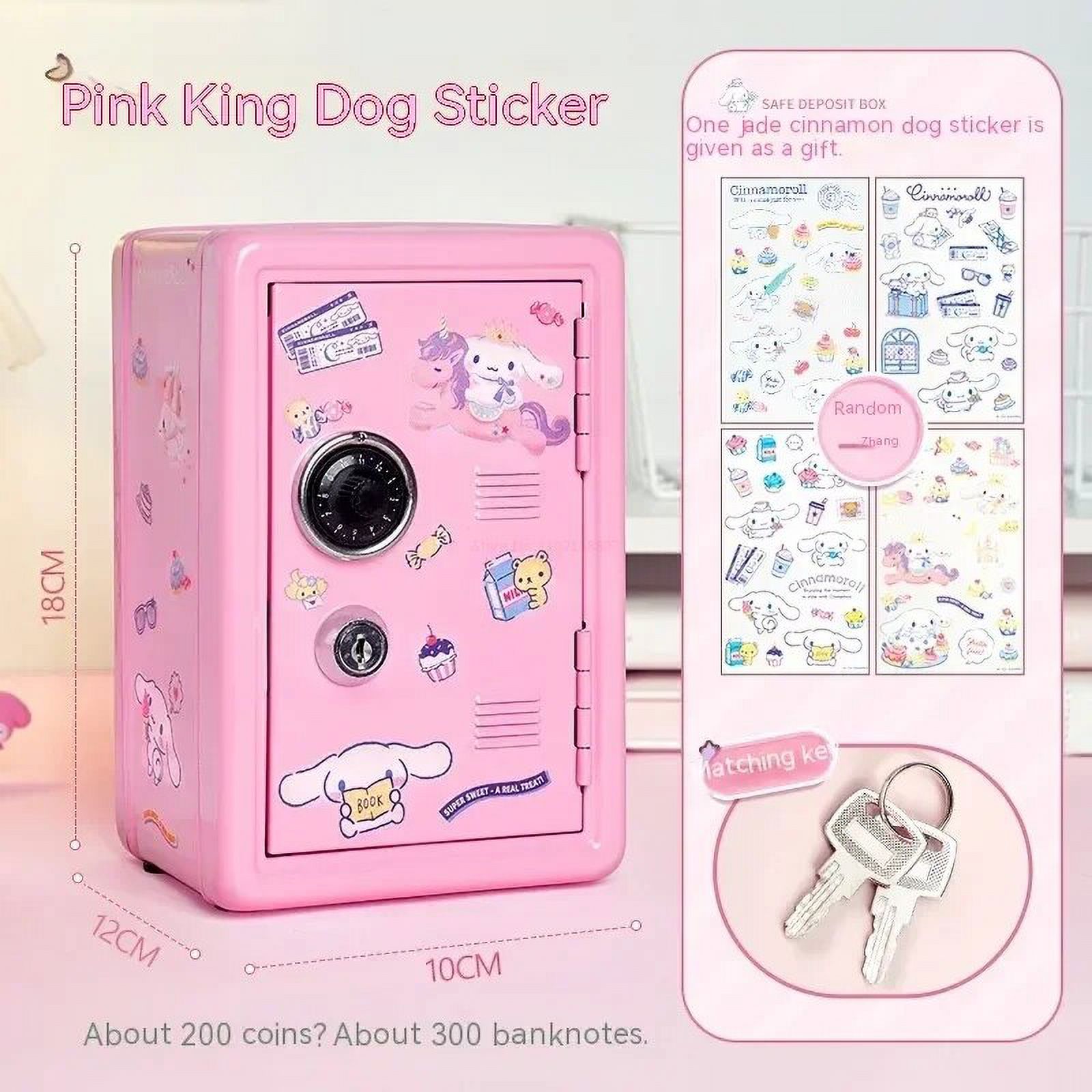 New Sanrio Cute Kawaii My Melody Cinnamoroll Wrought Iron Safe Piggy