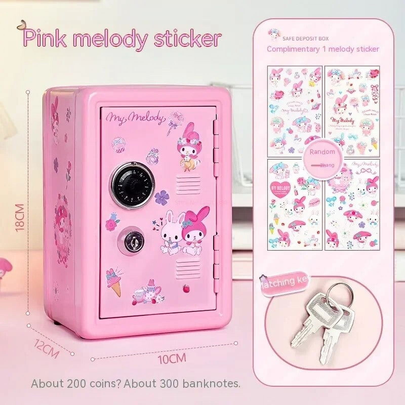 New Sanrio Cute Kawaii My Melody Cinnamoroll Wrought Iron Safe Piggy