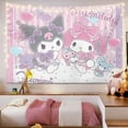 New Sanrio Halloween Ghost Tapestry Kawaii Anime Hello Kitty Kuromi