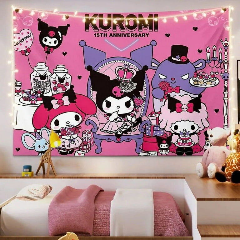 New Sanrio Halloween Ghost Tapestry Kawaii Anime Hello Kitty