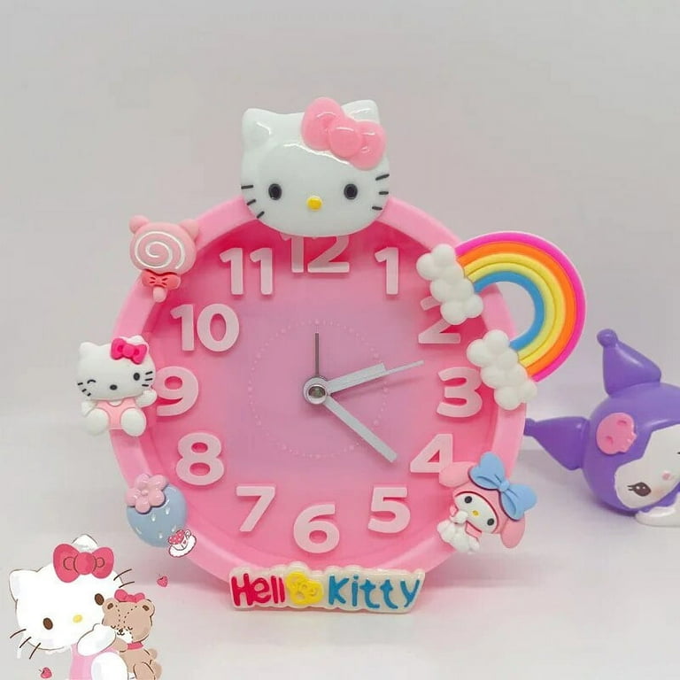 New Sanrio Hello Kitty Alarm Clock Anime Figure Y2K Girls