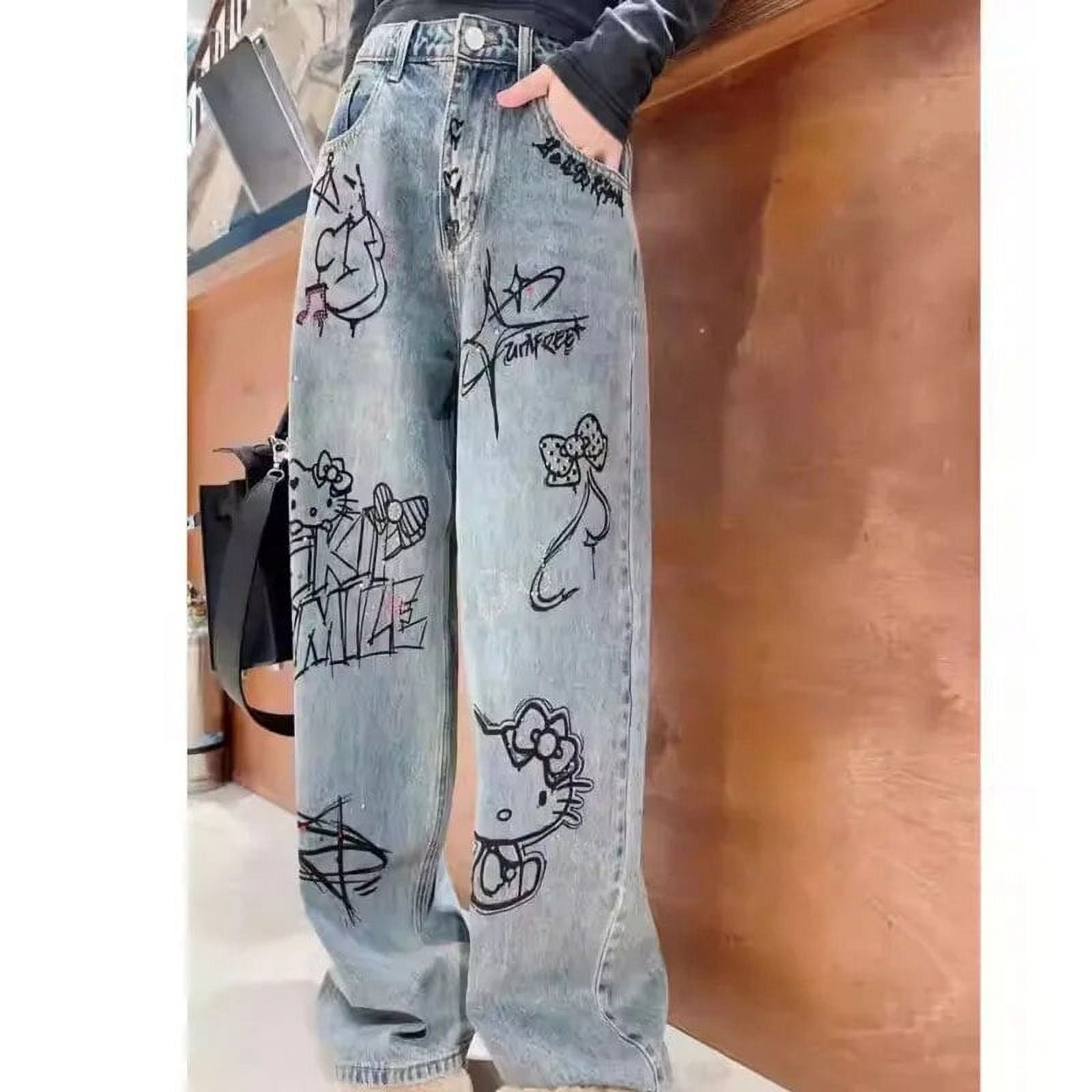 Nuevo Sanrio Hello Kitty Baggy Jeans Mujer Peru Ubuy