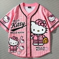 New Sanrio Hello Kitty Baseball Jersey Fashion Personalized Cartoon