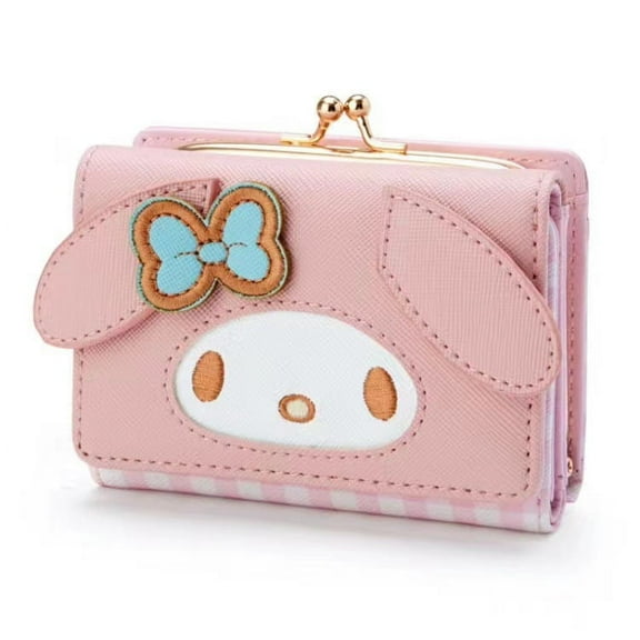 New Sanrio Hello Kitty Cute Wallet New Women'S Wallet Pink Girl Heart Jade Guigou Short Lock Wallet Card Bag