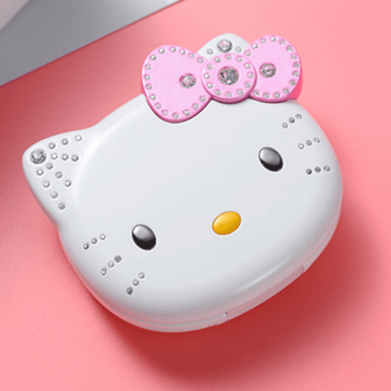 New Sanrio Hello Kitty Flip Phone Kawaii K688 Cartoon Kids Taiml Cute Mini Phone Birthday